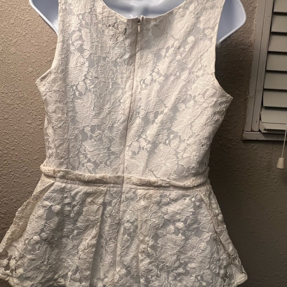 Worthington Lace Peplum Blouse - Cream - Picture 2 of 7